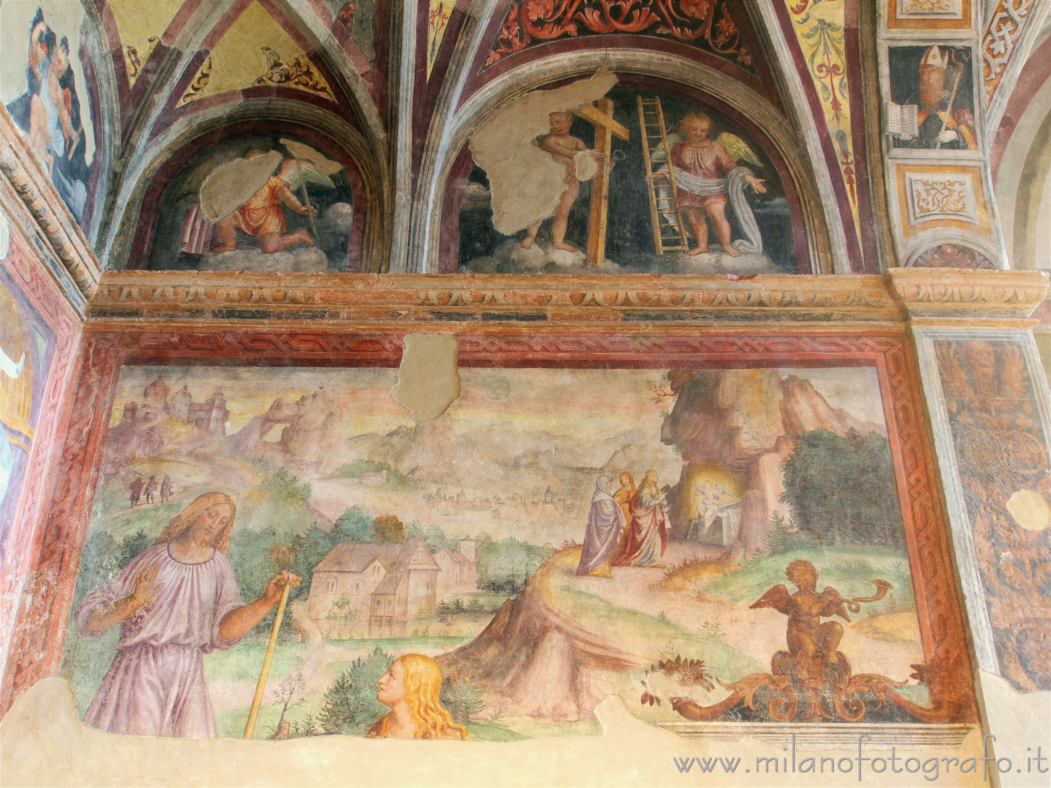 Milan (Italy) - Right wall of the apse of the Oratory of the Passion